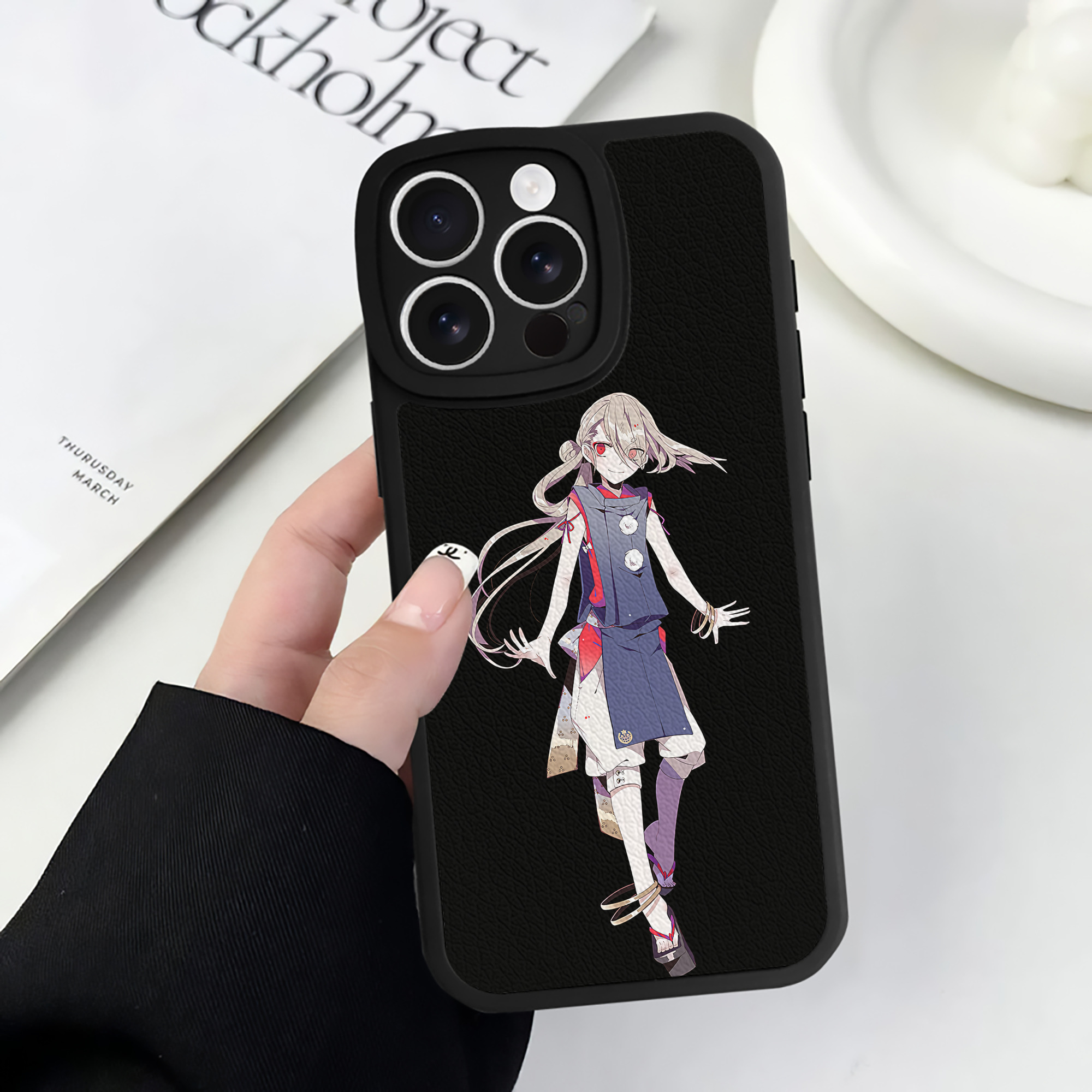 （画像用） 刀剣乱舞 Touken Ranbu 【iPhone 16シリーズ対応】シリコンスマホケース（レザー調） 材質：シリコン